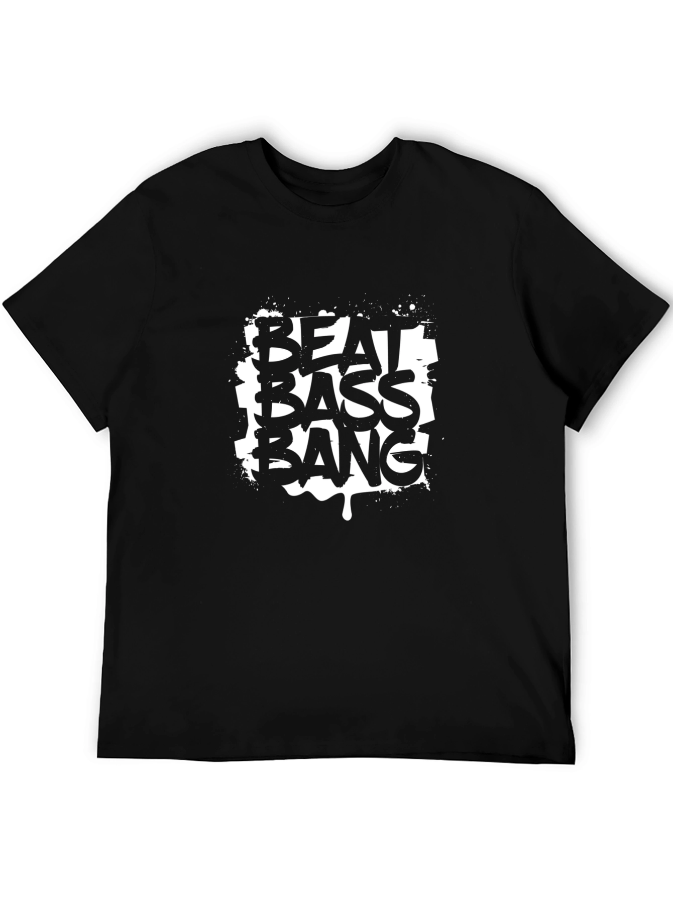 Beat Bass Bang Black T-Shirt - Graphic Tee