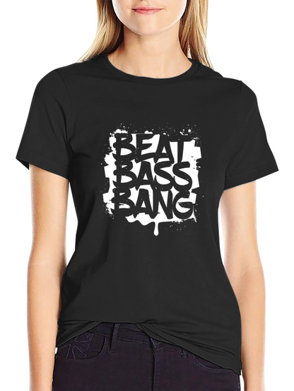 Beat Bass Bang Black T-Shirt - Graphic Tee