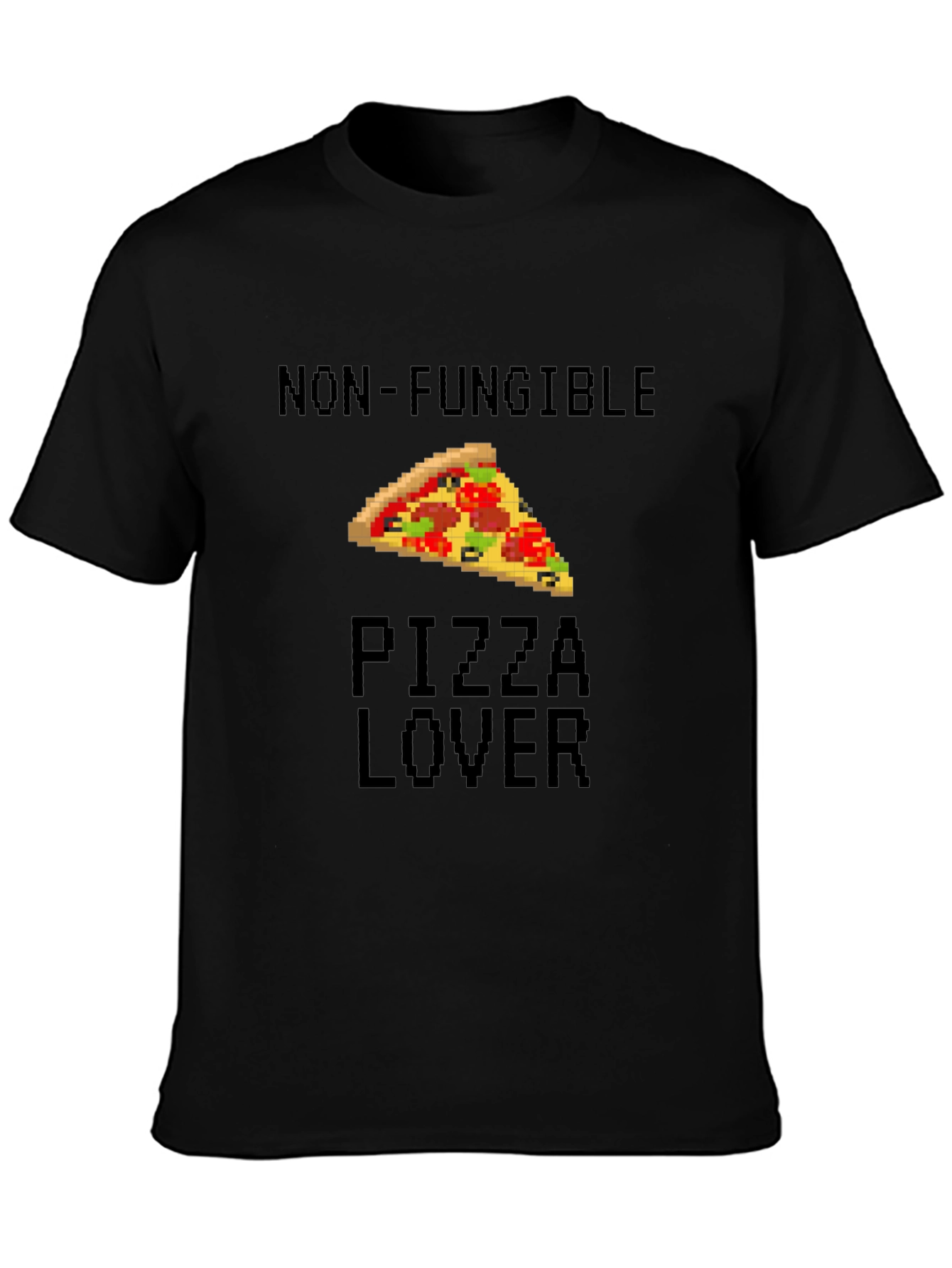 Non-Fungible Pizza Lover Black T-Shirt