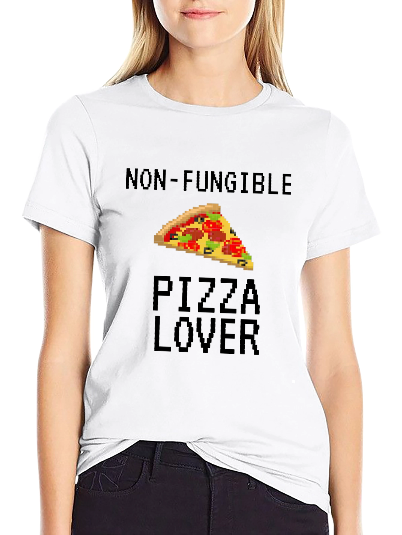Non-Fungible Pizza Lover Black T-Shirt