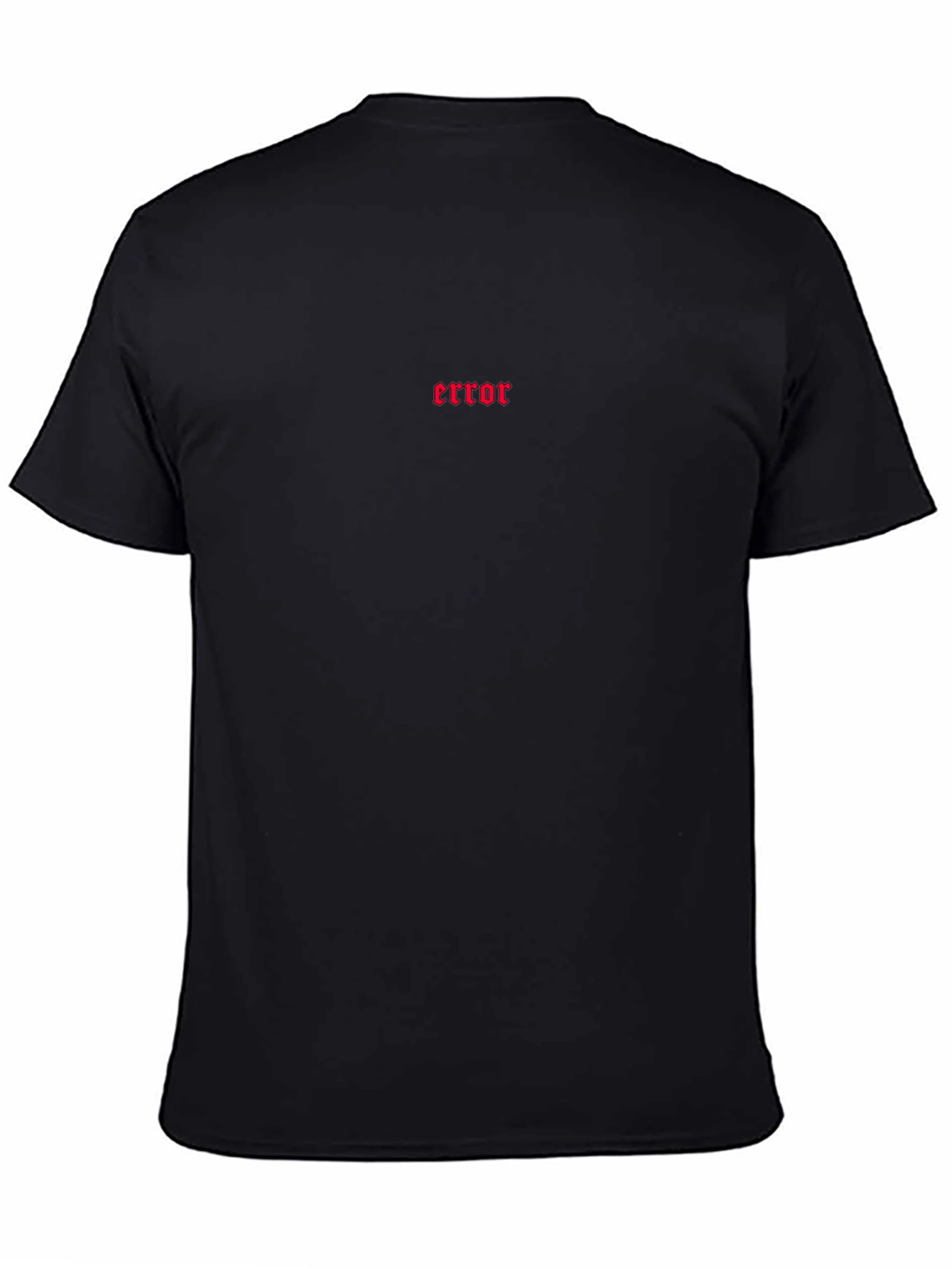 Error Graphic Tee - Black Cotton Comfort