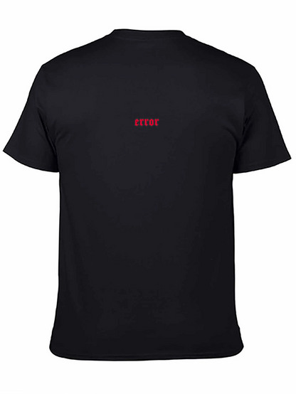 Error Graphic Tee - Black Cotton Comfort