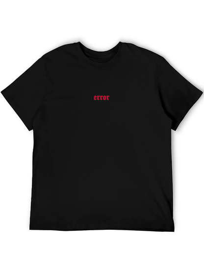 Error Graphic Tee - Black Cotton Comfort