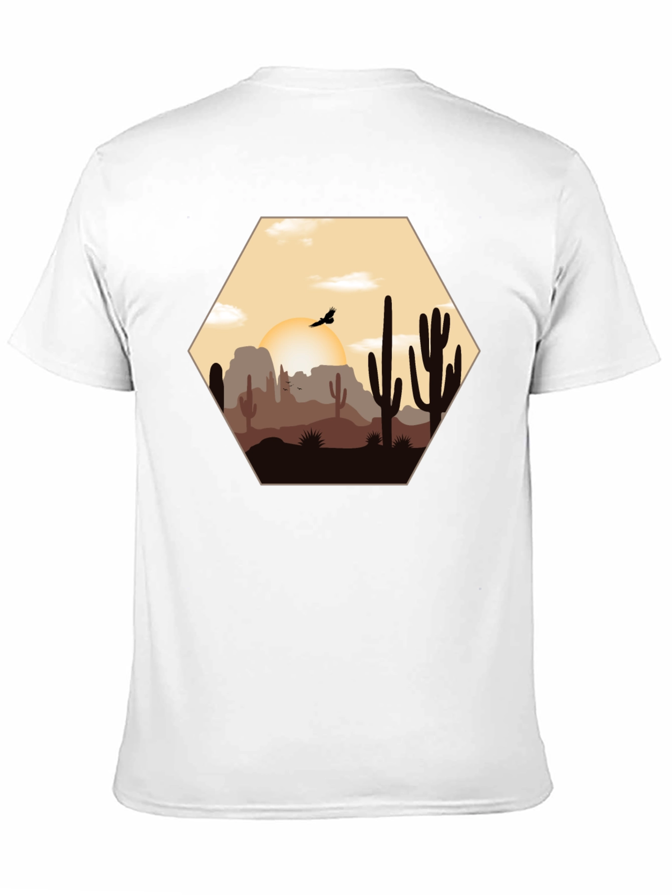 Desert Sunset Graphic Tee - Cacti Landscape Shirt