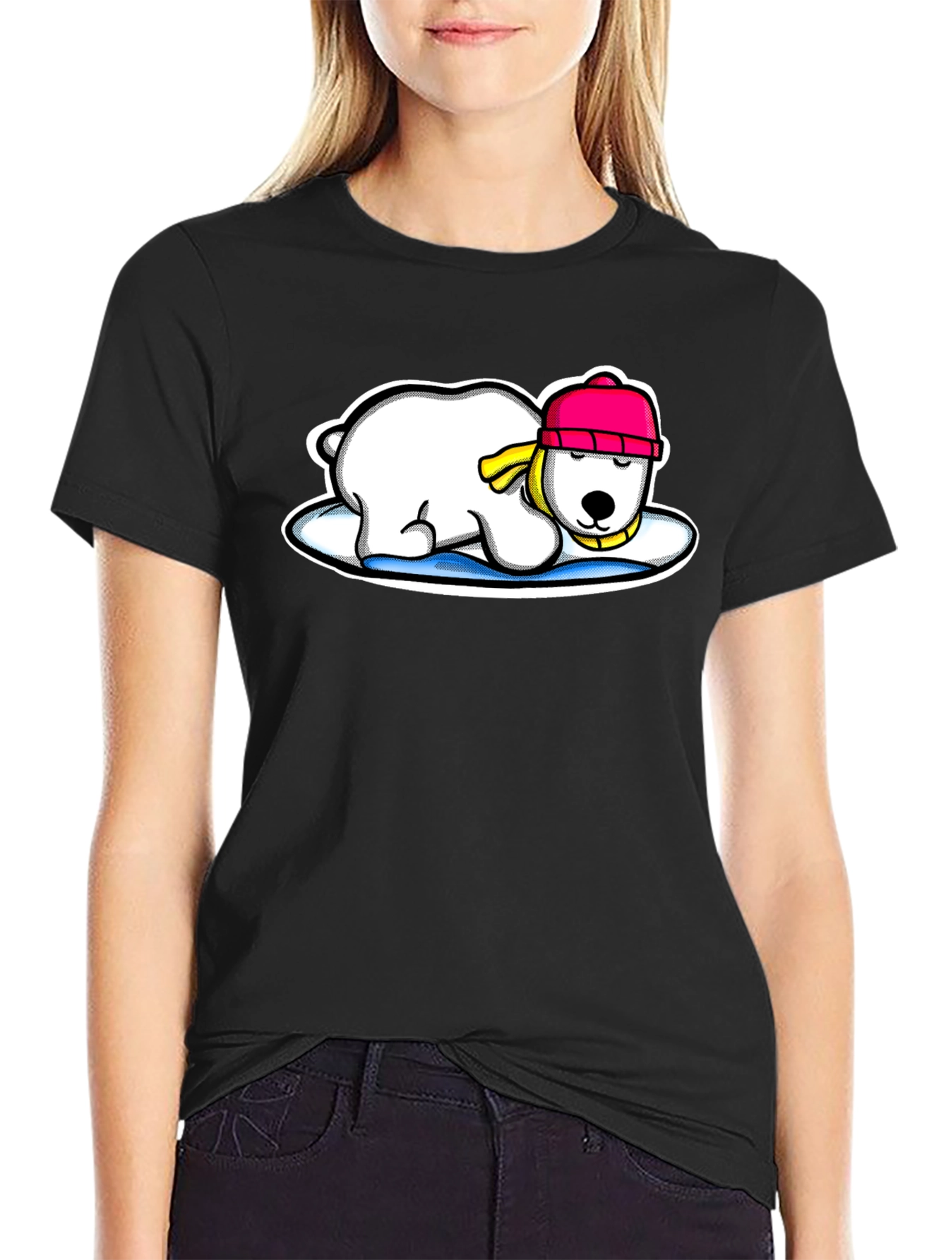 Polar Bear Graphic Tee - Cute Winter Style