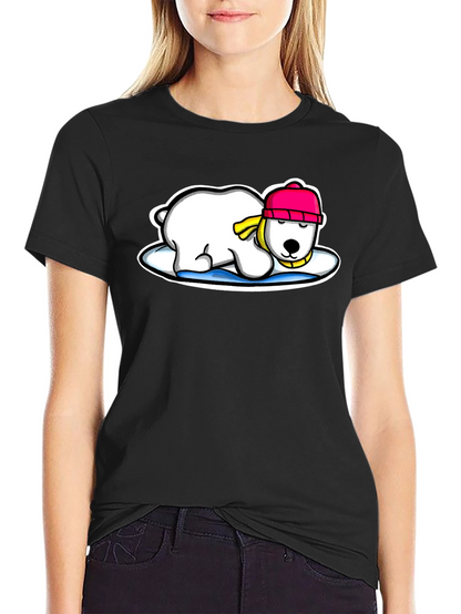 Polar Bear Graphic Tee - Cute Winter Style