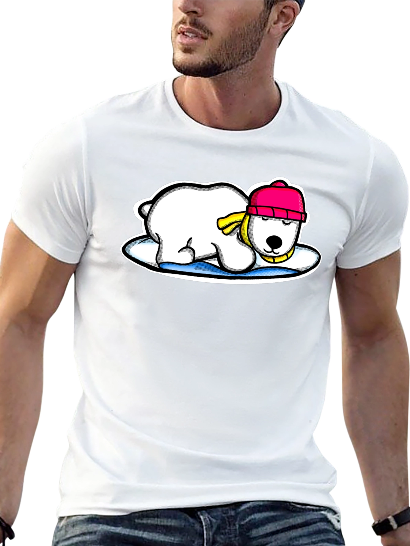 Polar Bear Graphic Tee - Cute Winter Style