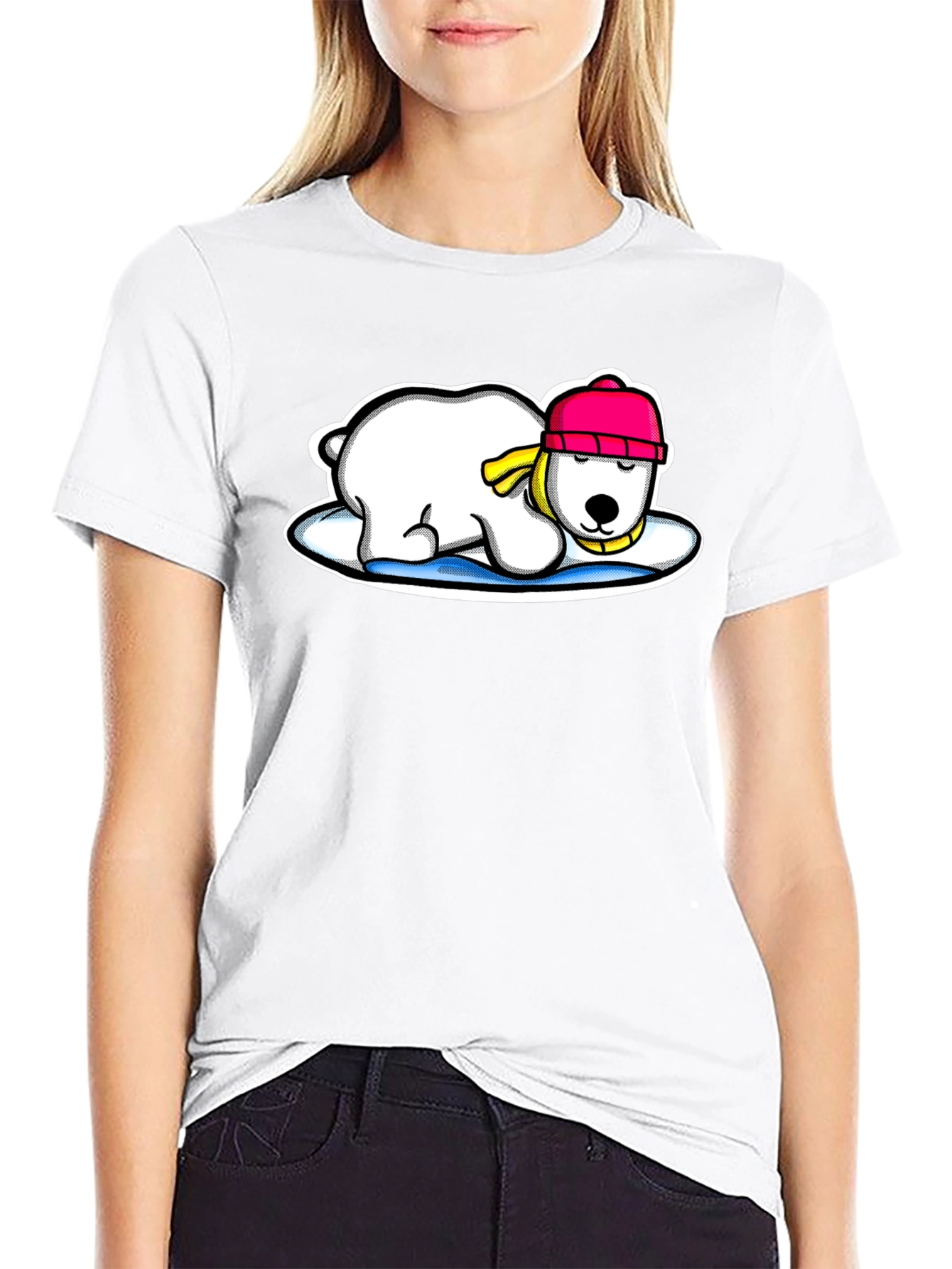 Polar Bear Graphic Tee - Cute Winter Style