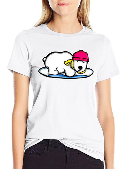 Polar Bear Graphic Tee - Cute Winter Style