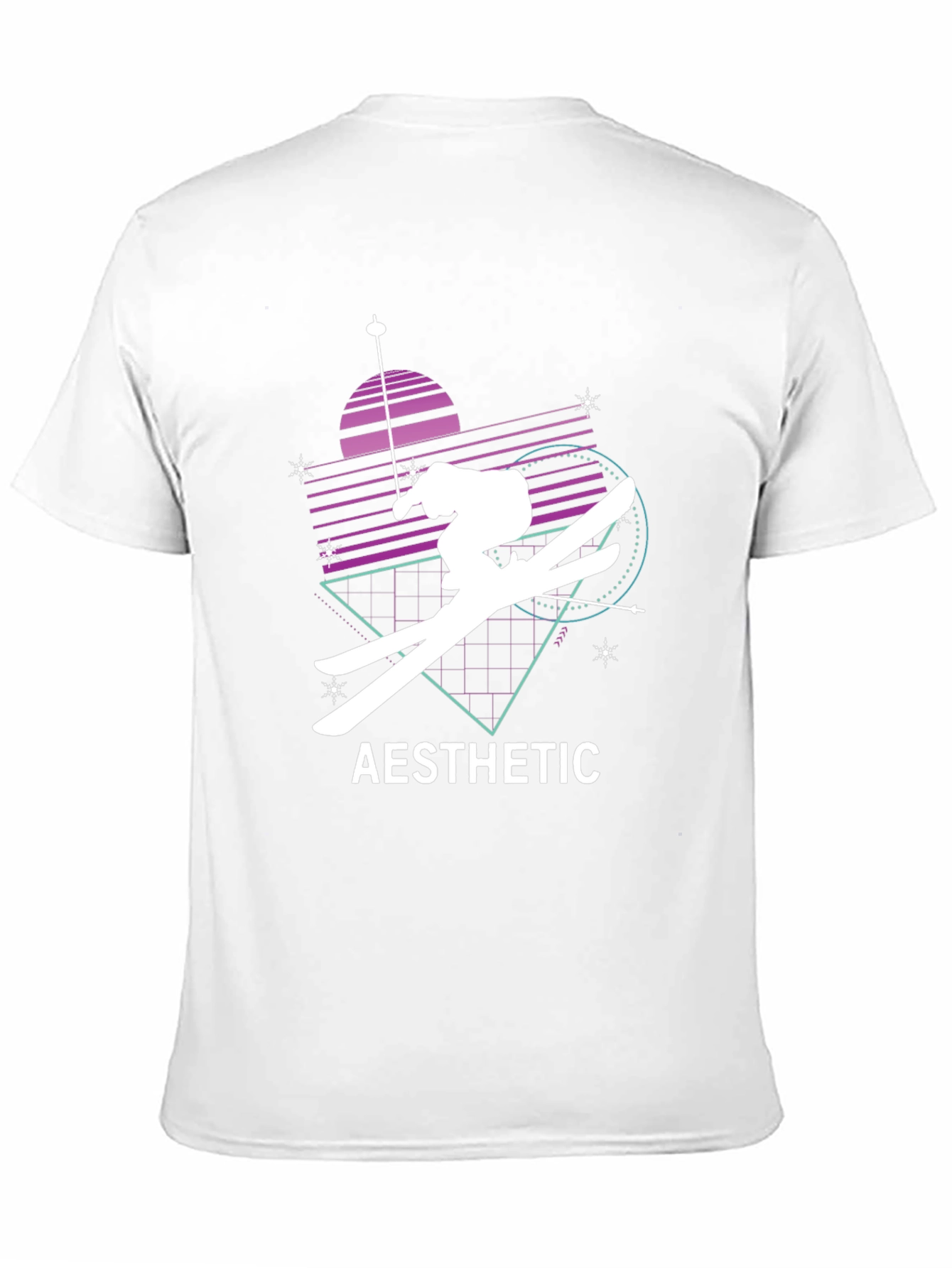Aesthetic Skiing Graphic Tee - Black