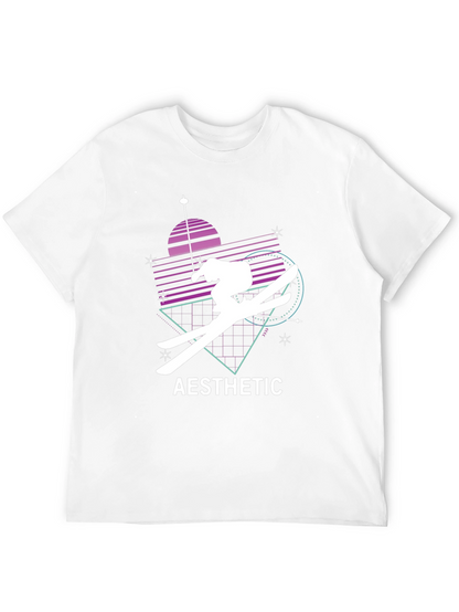 Aesthetic Skiing Graphic Tee - Black