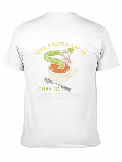 Snake & Coffee T-Shirt: Easily Distracted Tee