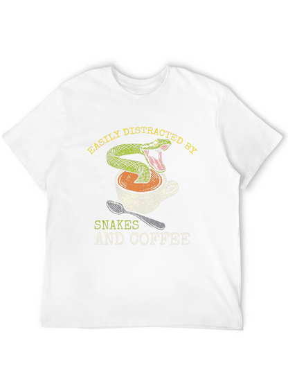 Snake & Coffee T-Shirt: Easily Distracted Tee