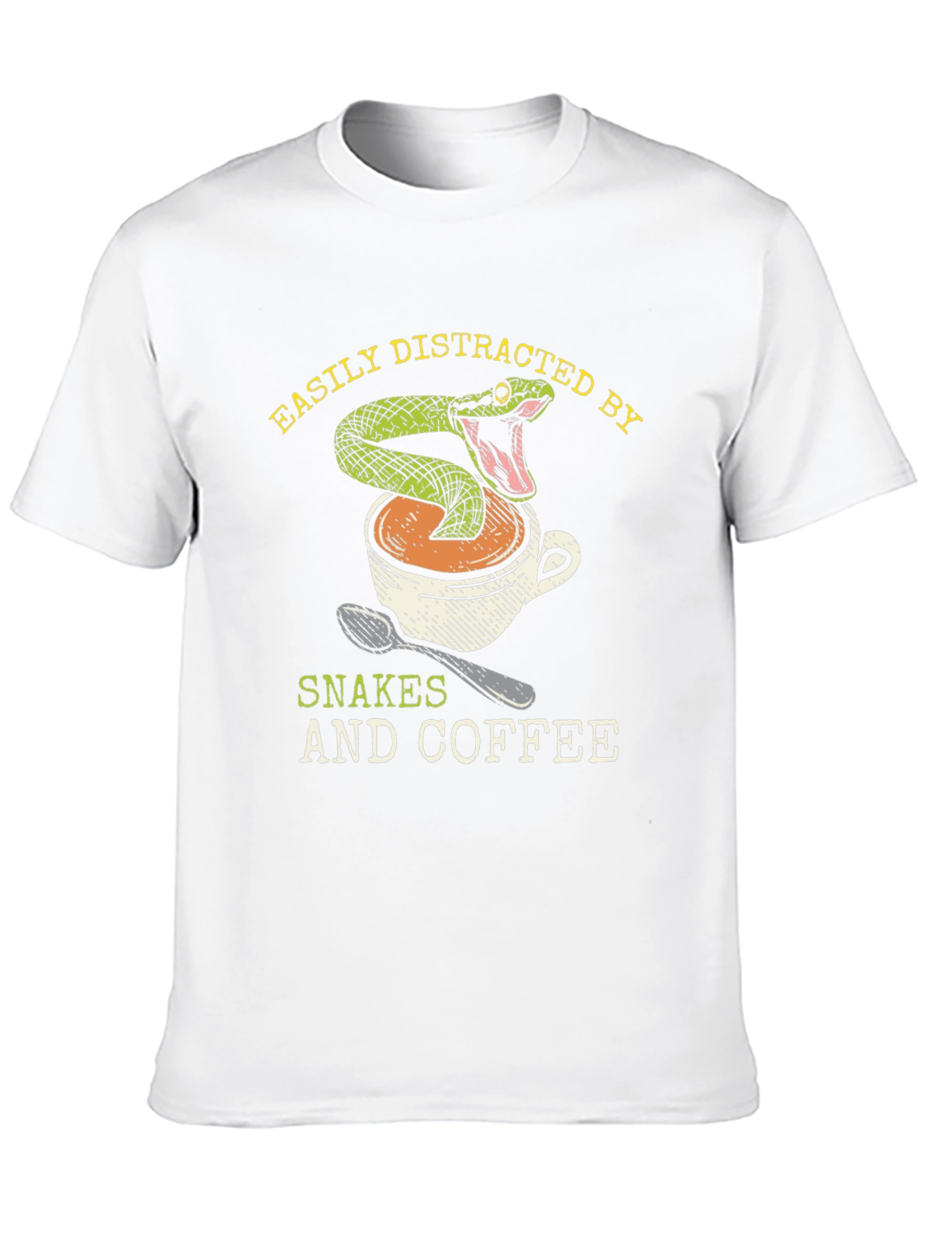 Snake & Coffee T-Shirt: Easily Distracted Tee