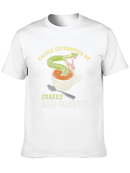 Snake & Coffee T-Shirt: Easily Distracted Tee