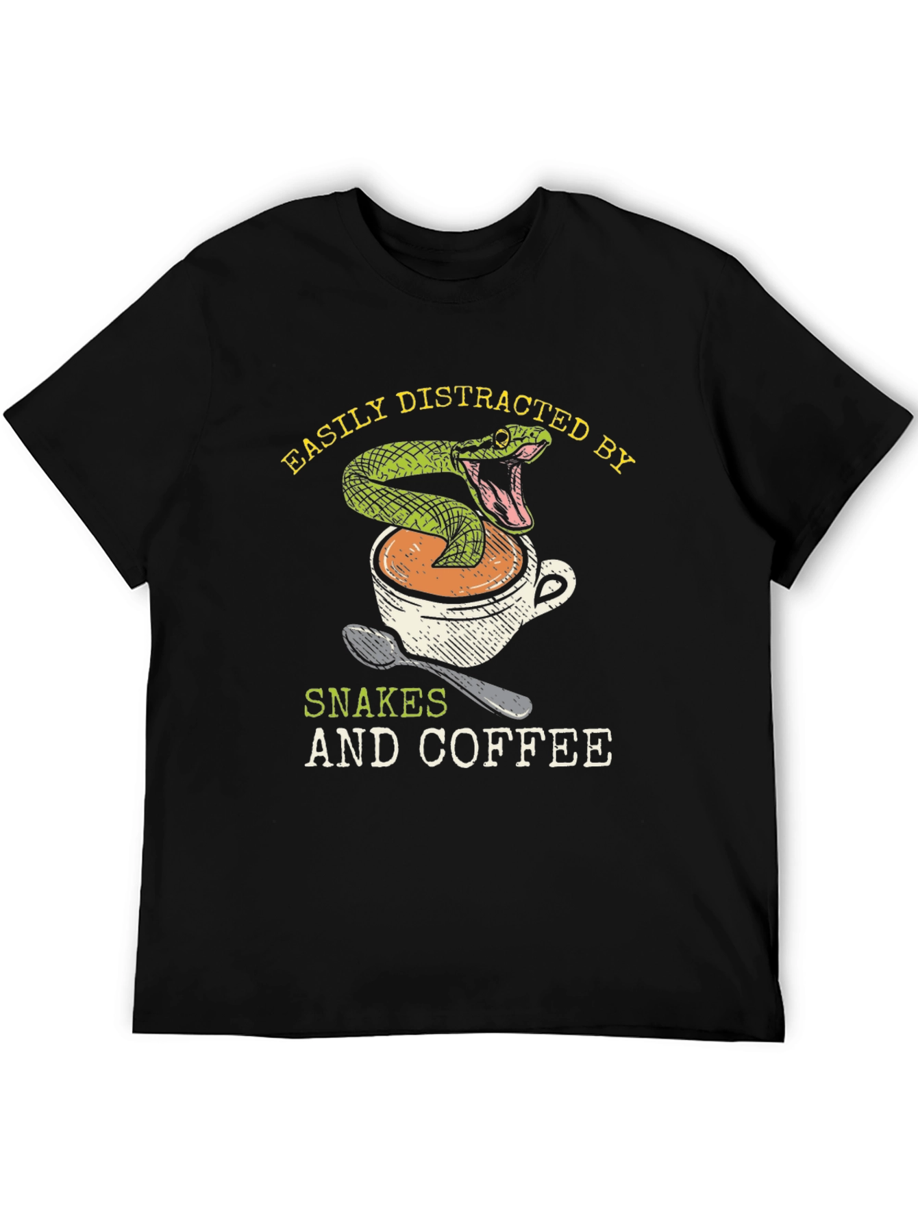 Snake & Coffee T-Shirt: Easily Distracted Tee