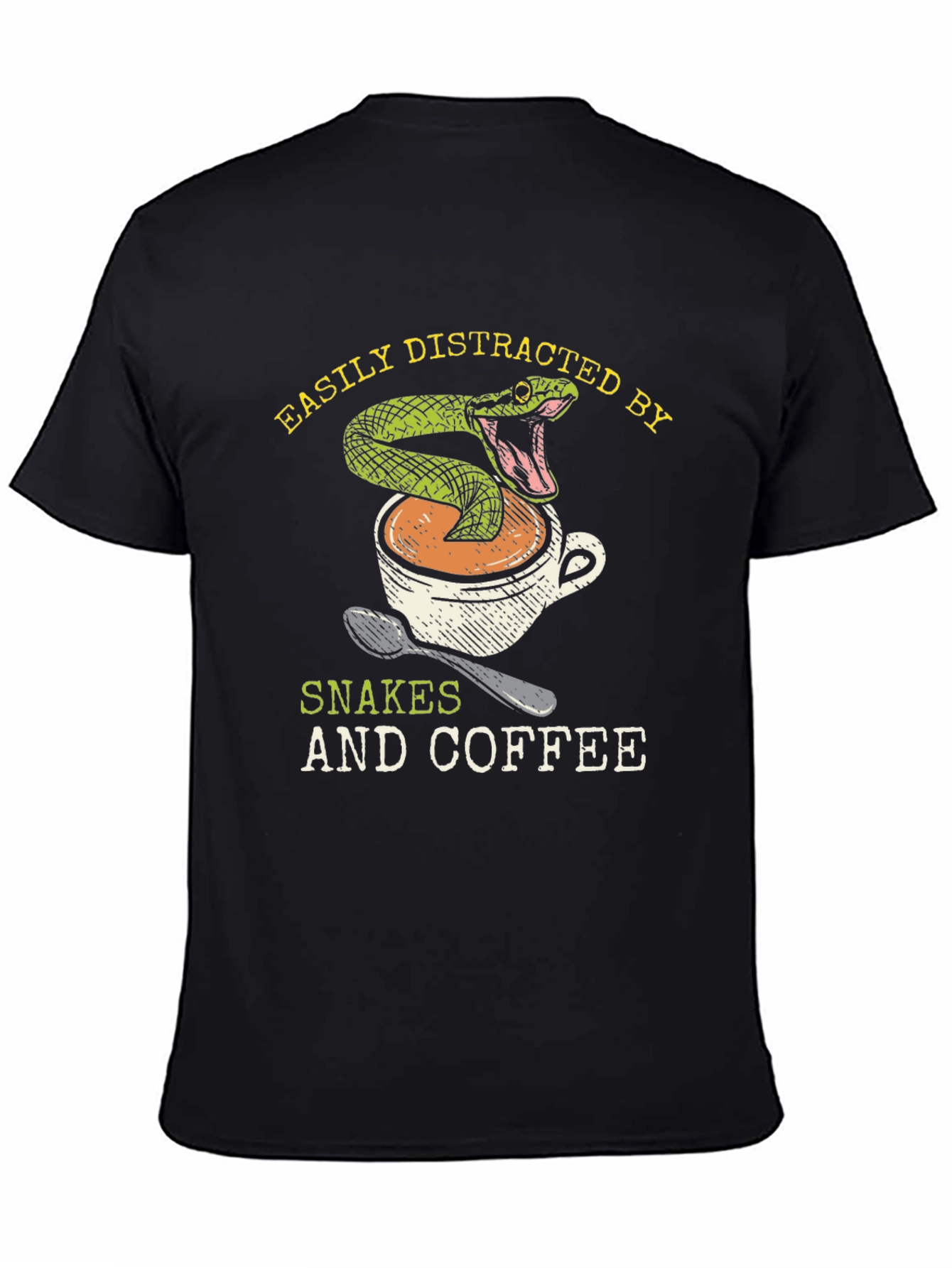 Snake & Coffee T-Shirt: Easily Distracted Tee