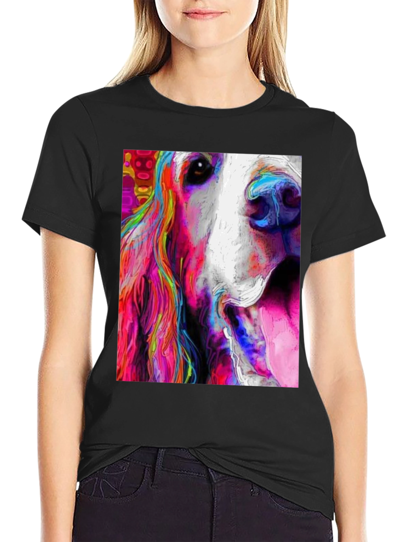 Dog Art Black Tee