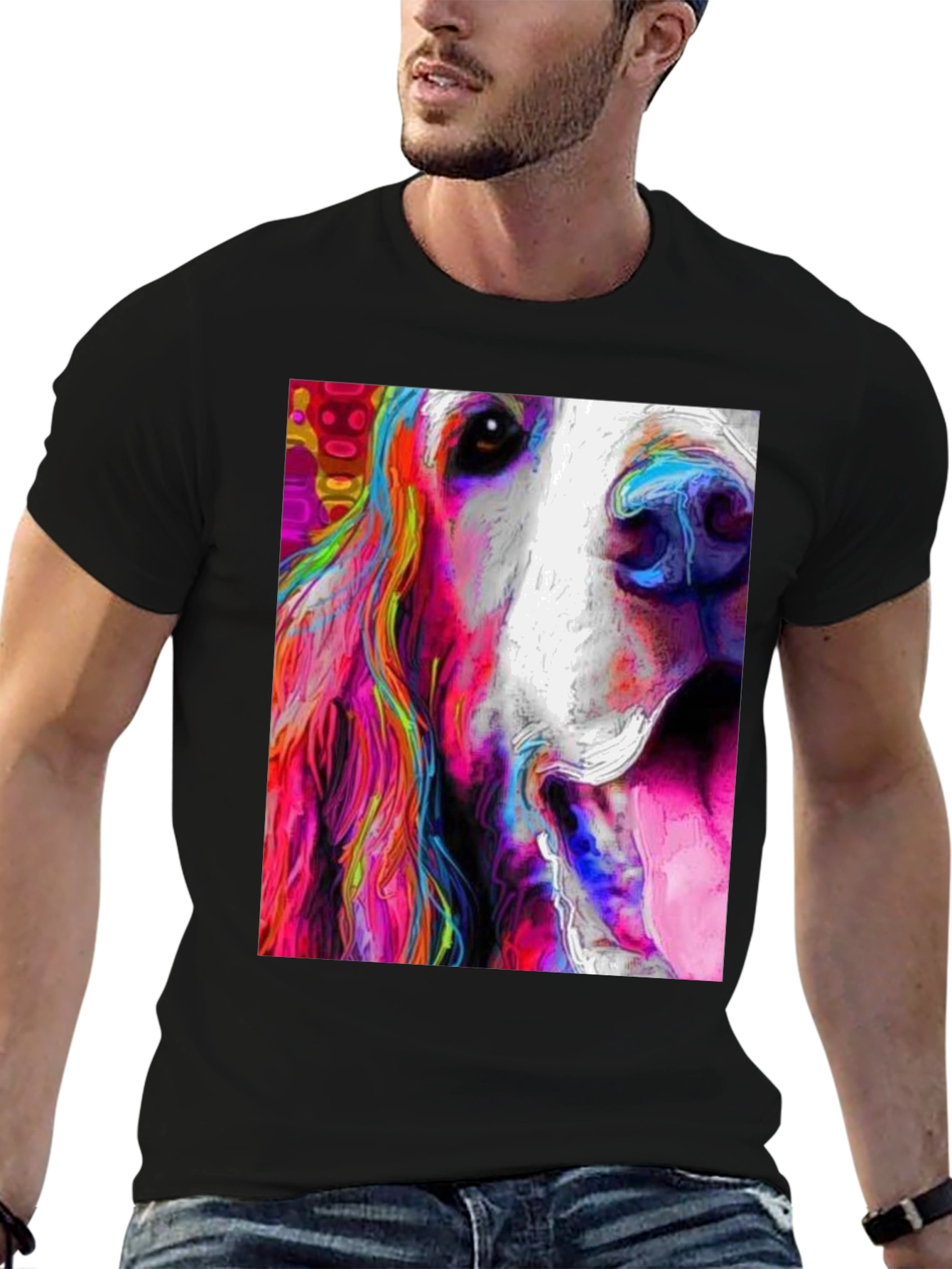 Dog Art Black Tee