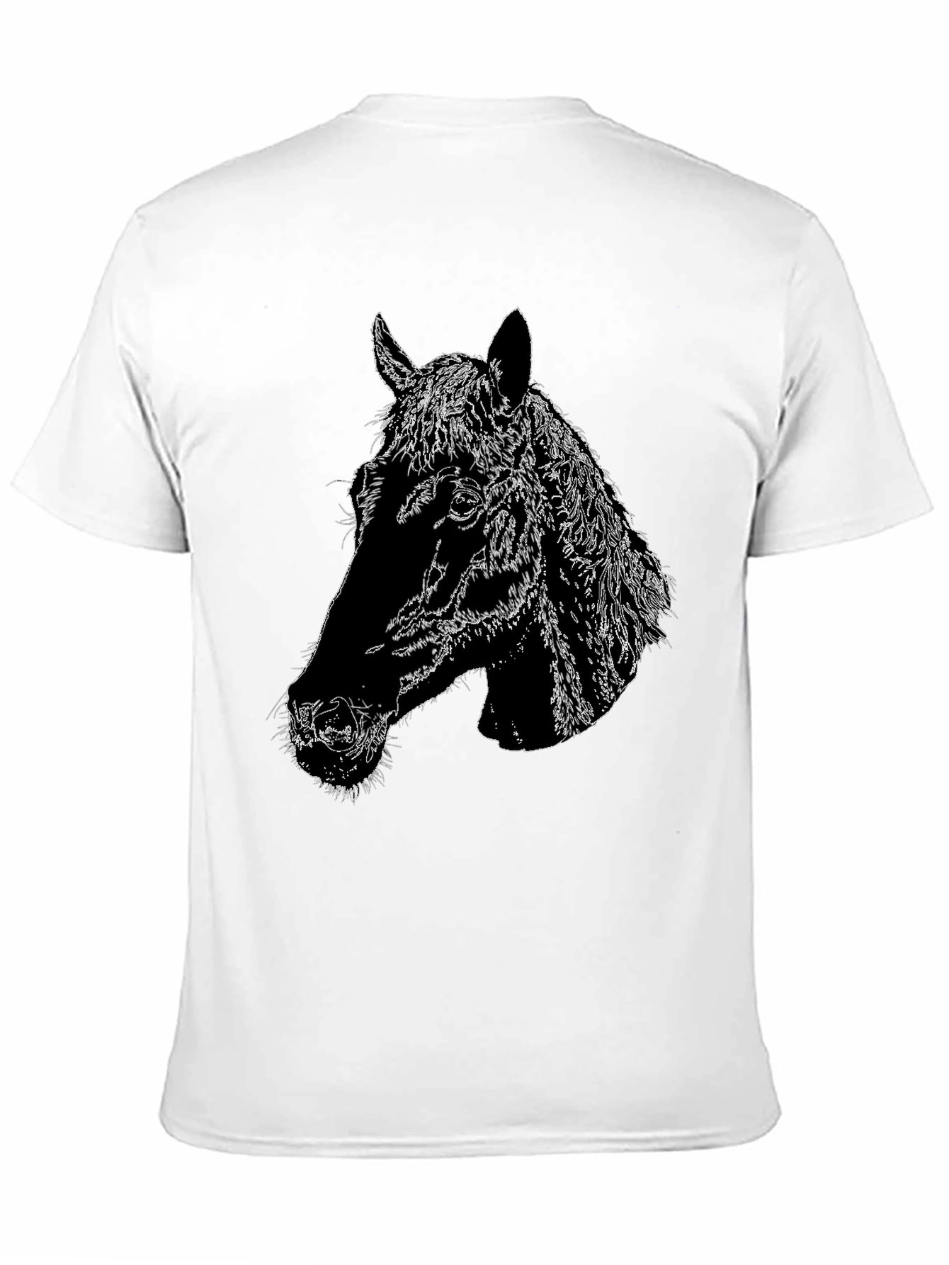 Horse Head Graphic Black T-Shirt