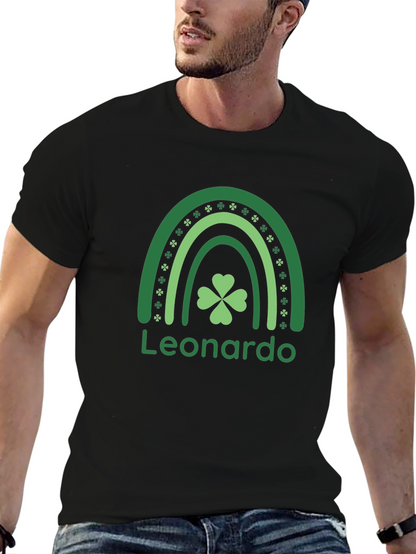 St. Patricks Day Personalized Shamrock Rainbow T-Shirt