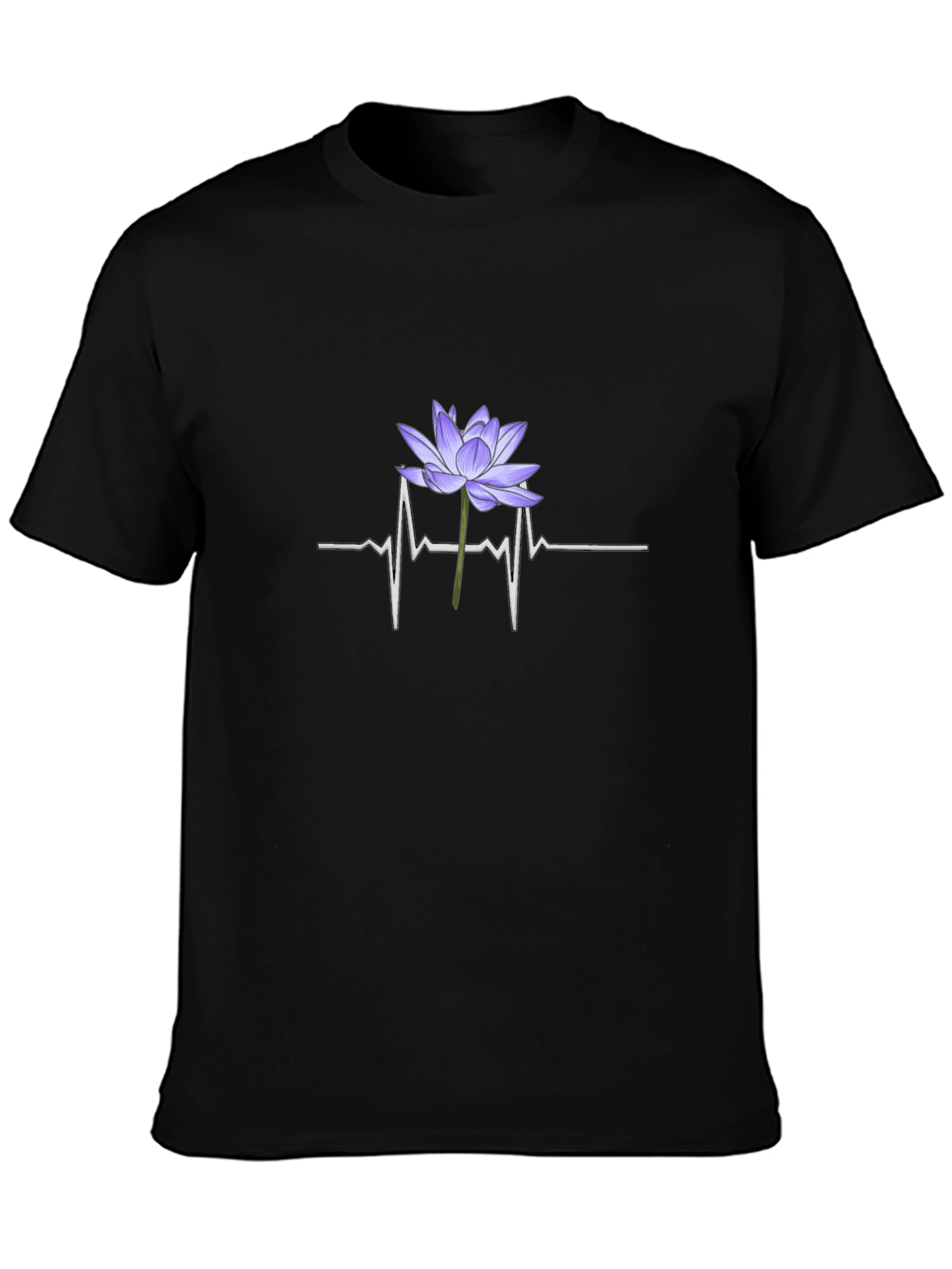 Lotus Heartbeat Graphic Tee - Black