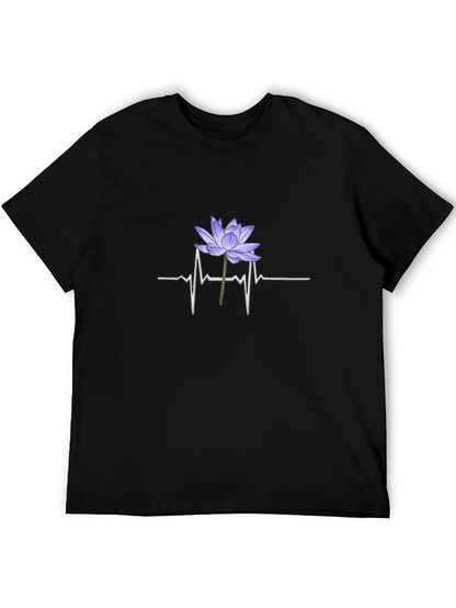 Lotus Heartbeat Graphic Tee - Black