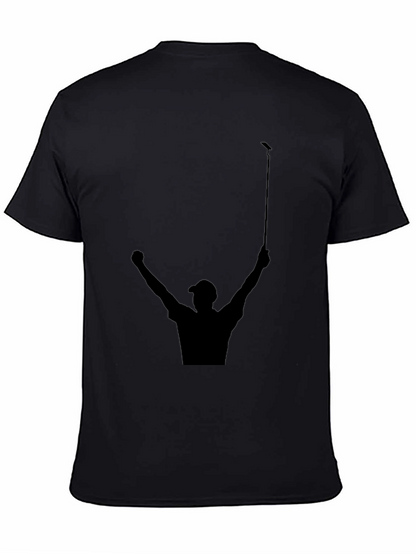 Golf Champion Silhouette T-Shirt - Sporty Black Tee