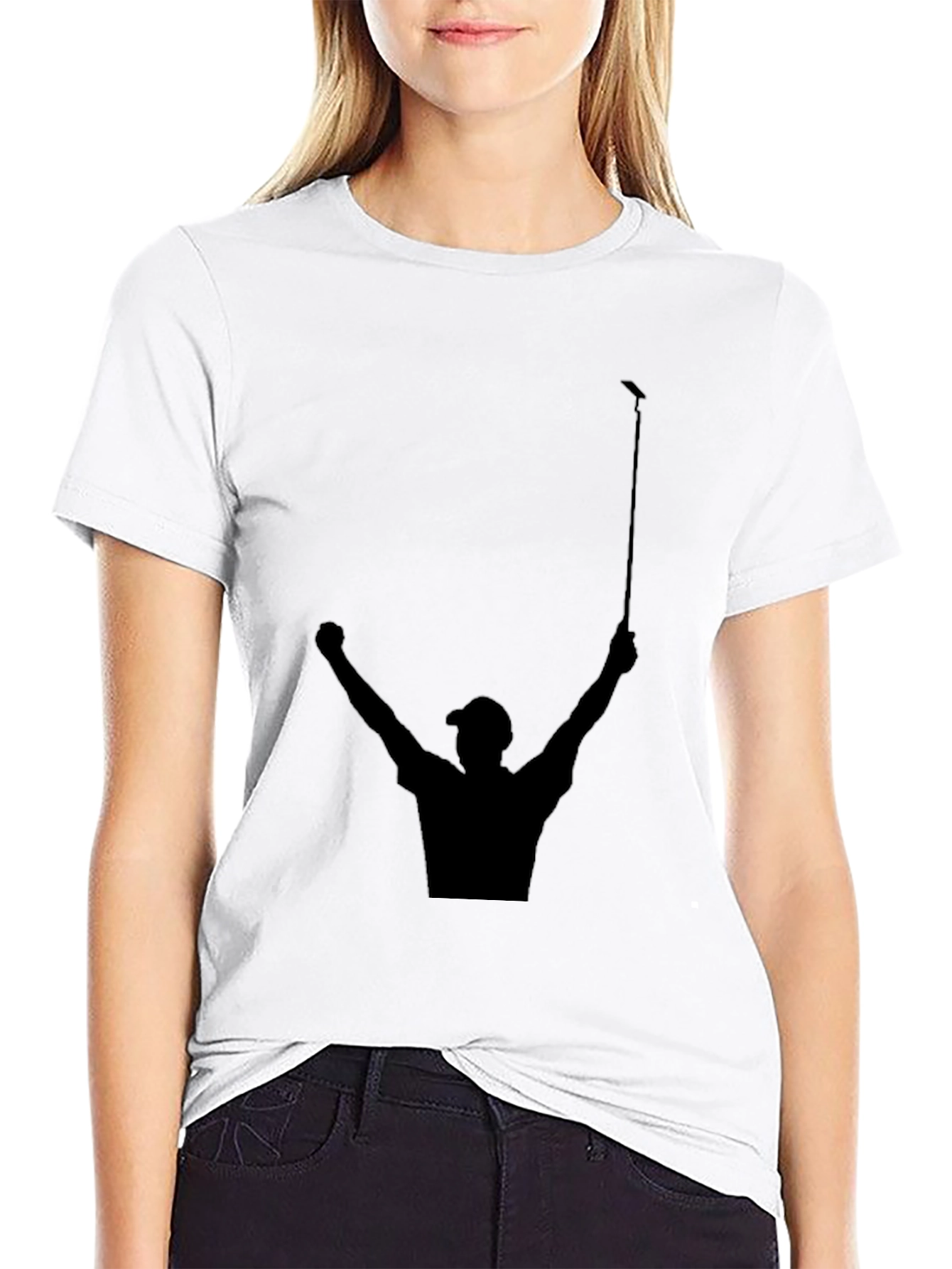 Golf Champion Silhouette T-Shirt - Sporty Black Tee
