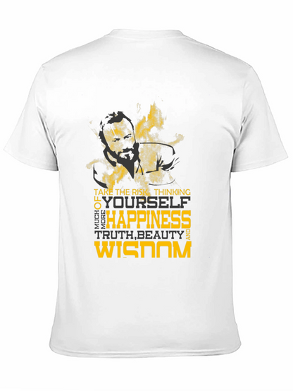 Motivational Graphic Tee - Risk Happiness Wisdom