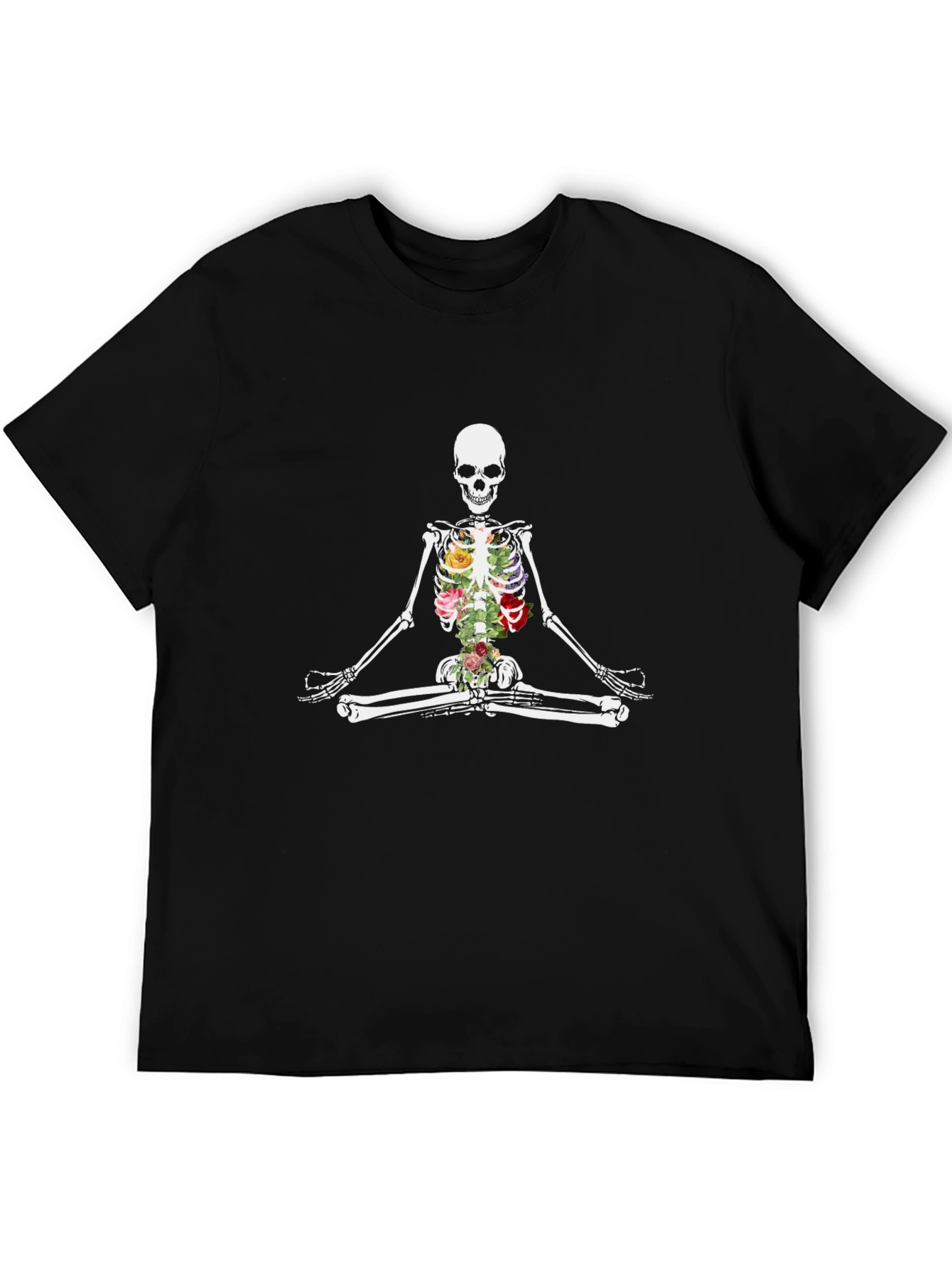 Floral Skeleton Meditation T-Shirt