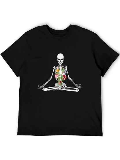 Floral Skeleton Meditation T-Shirt