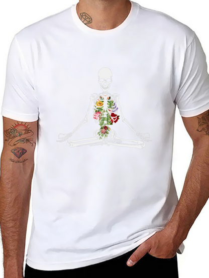 Floral Skeleton Meditation T-Shirt