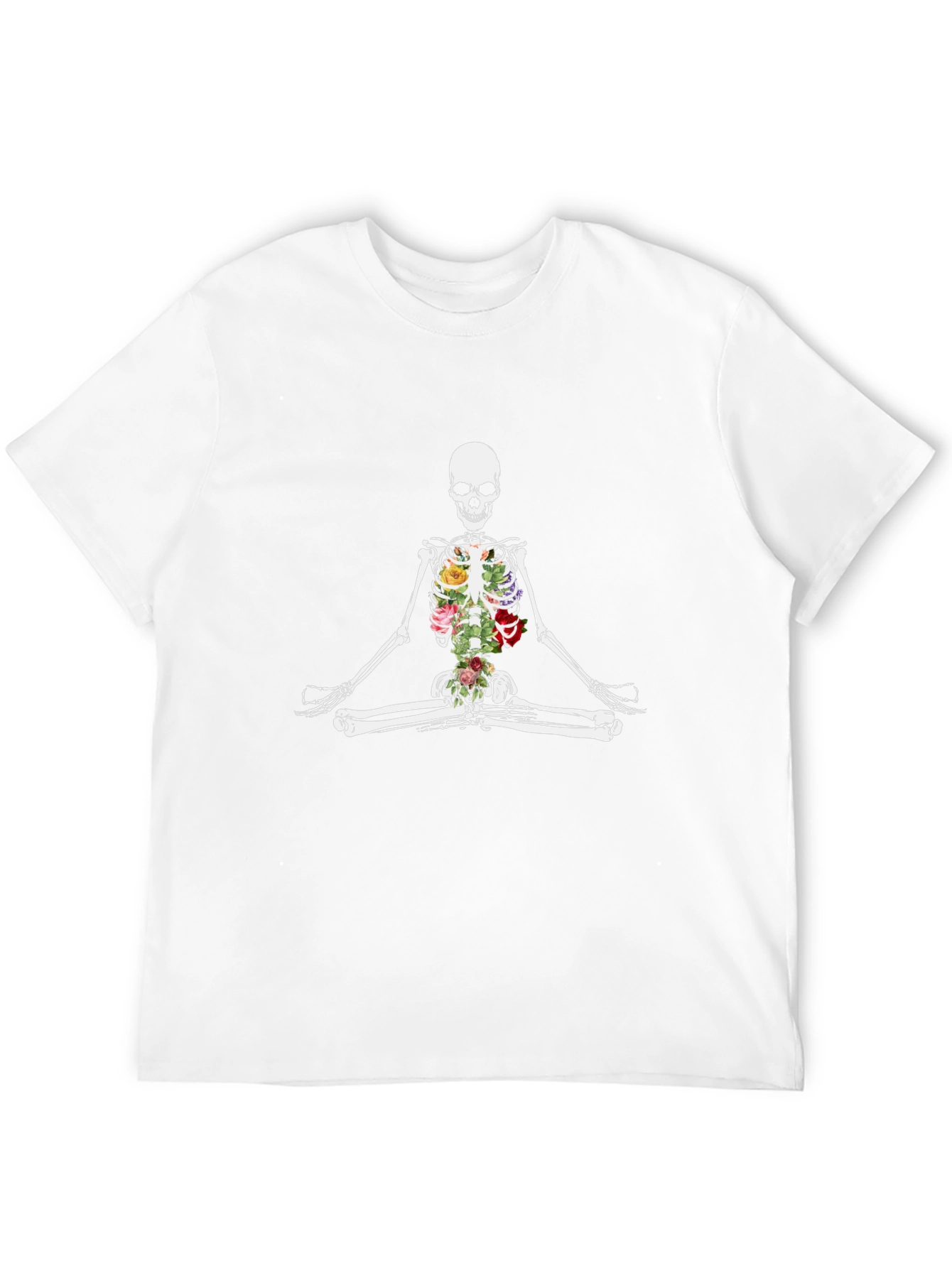 Floral Skeleton Meditation T-Shirt