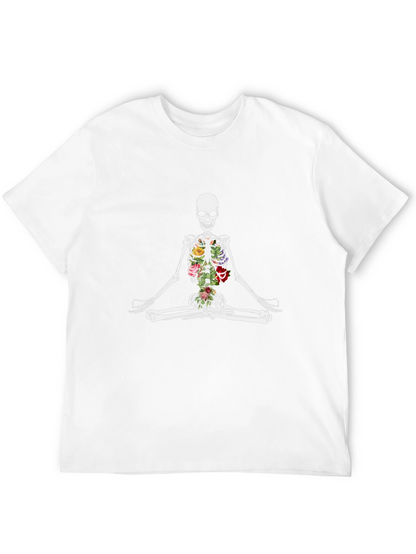 Floral Skeleton Meditation T-Shirt