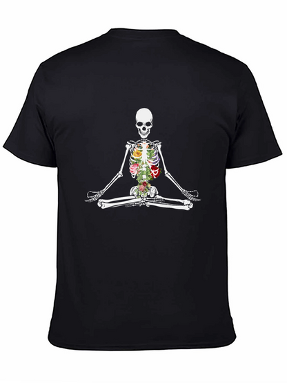 Floral Skeleton Meditation T-Shirt