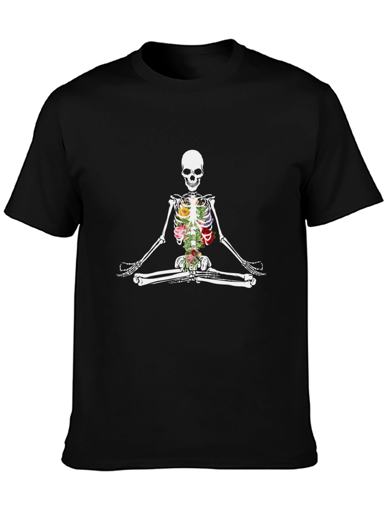 Floral Skeleton Meditation T-Shirt