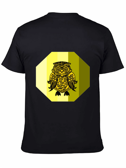 Owl Graphic Tee - Black Cotton Blend