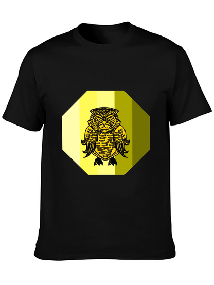 Owl Graphic Tee - Black Cotton Blend