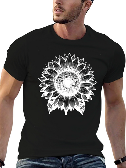 Sunflower Graphic Black T-Shirt