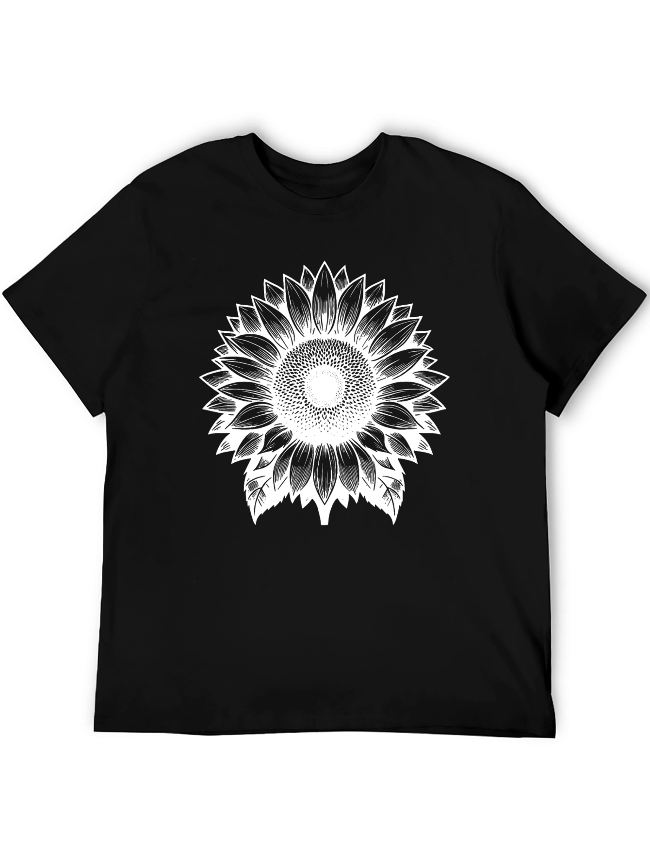 Sunflower Graphic Black T-Shirt