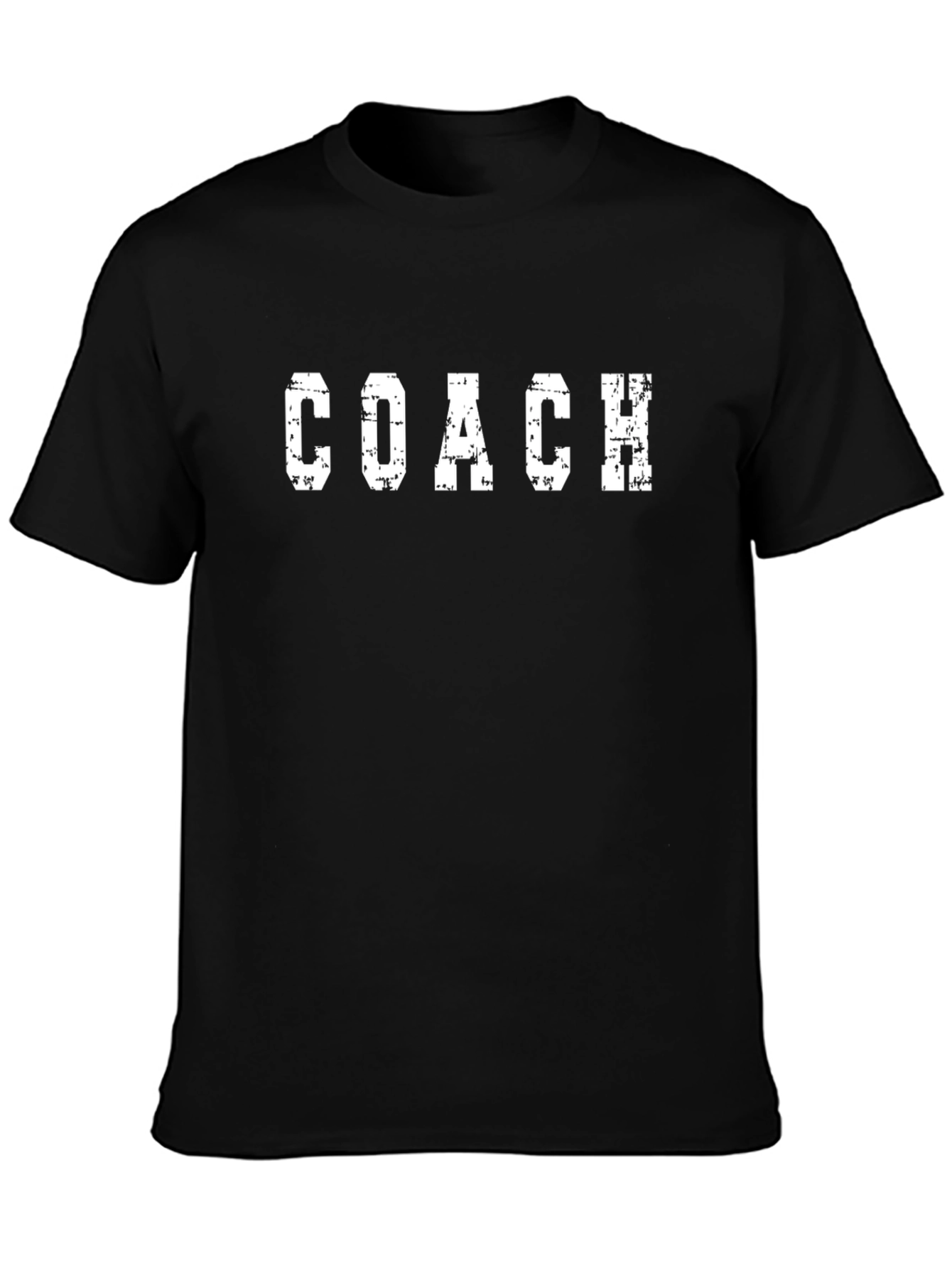 Distressed Coach Graphic Black T-Shirt