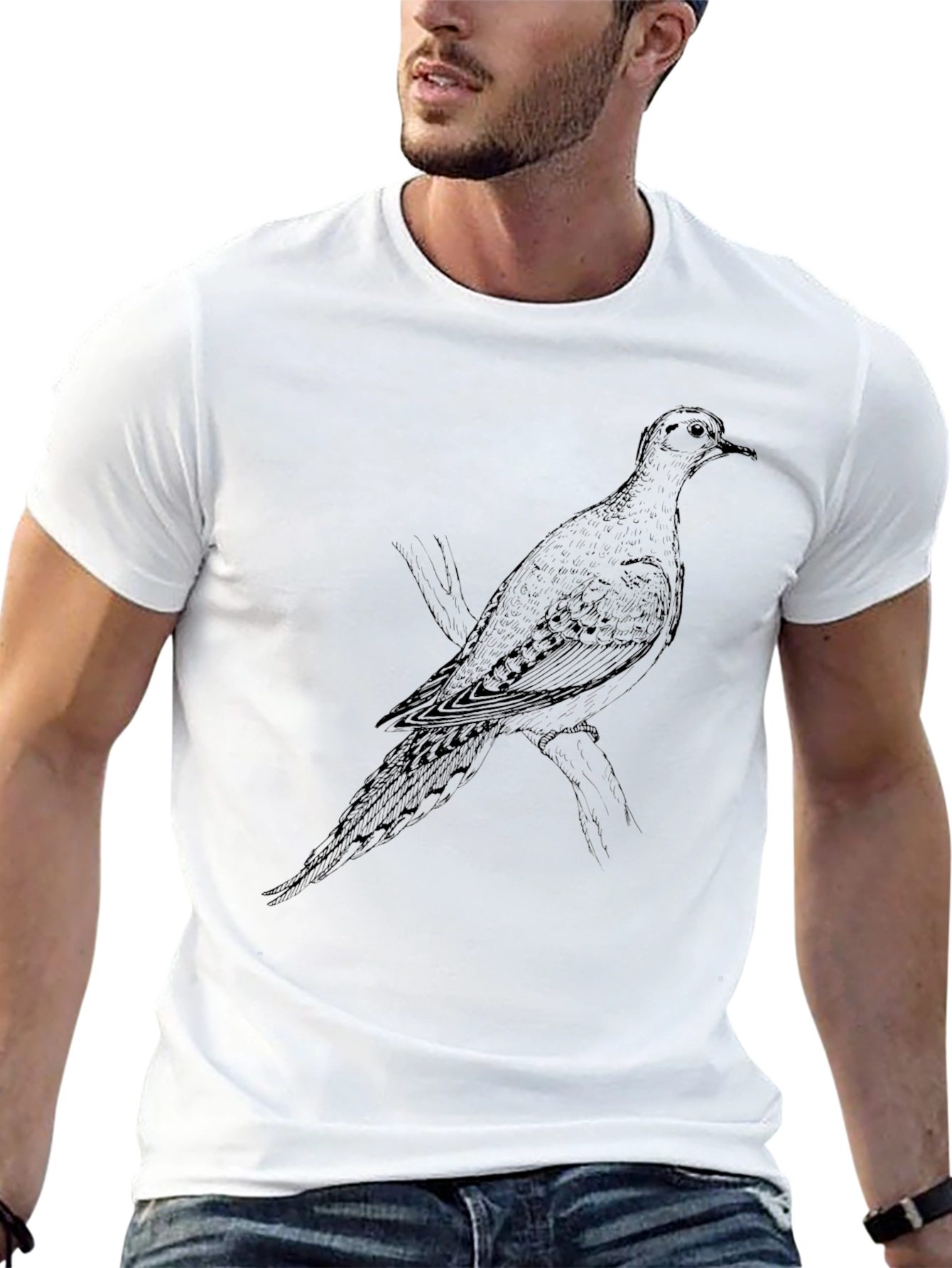 Dove Graphic Print Black T-Shirt