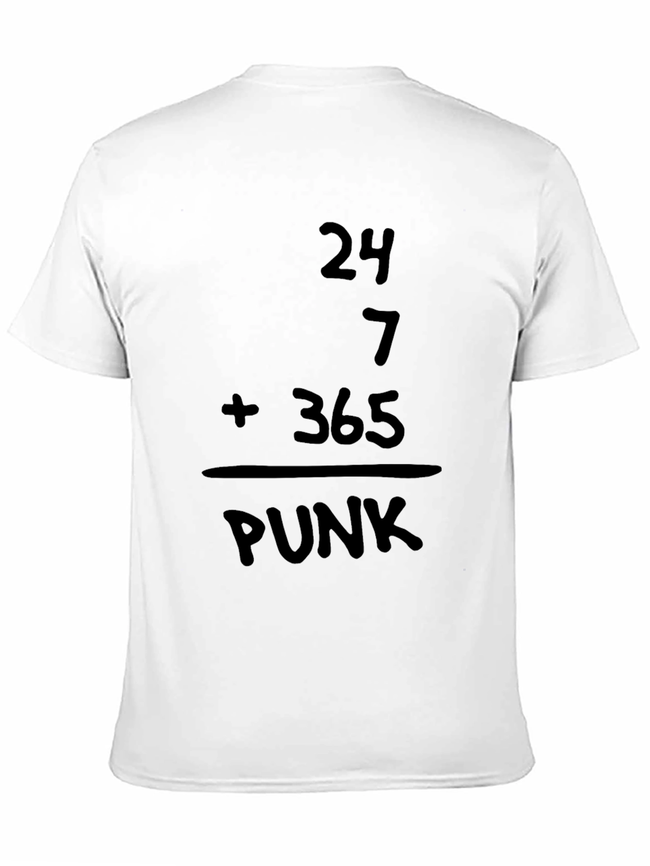 24/7 Punk Graphic T-Shirt - Black Casual Tee