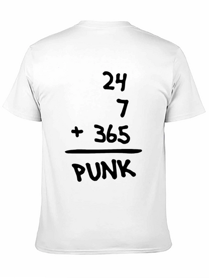 24/7 Punk Graphic T-Shirt - Black Casual Tee