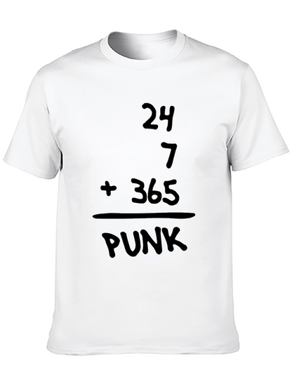24/7 Punk Graphic T-Shirt - Black Casual Tee