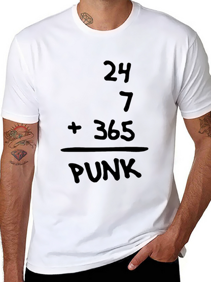 24/7 Punk Graphic T-Shirt - Black Casual Tee