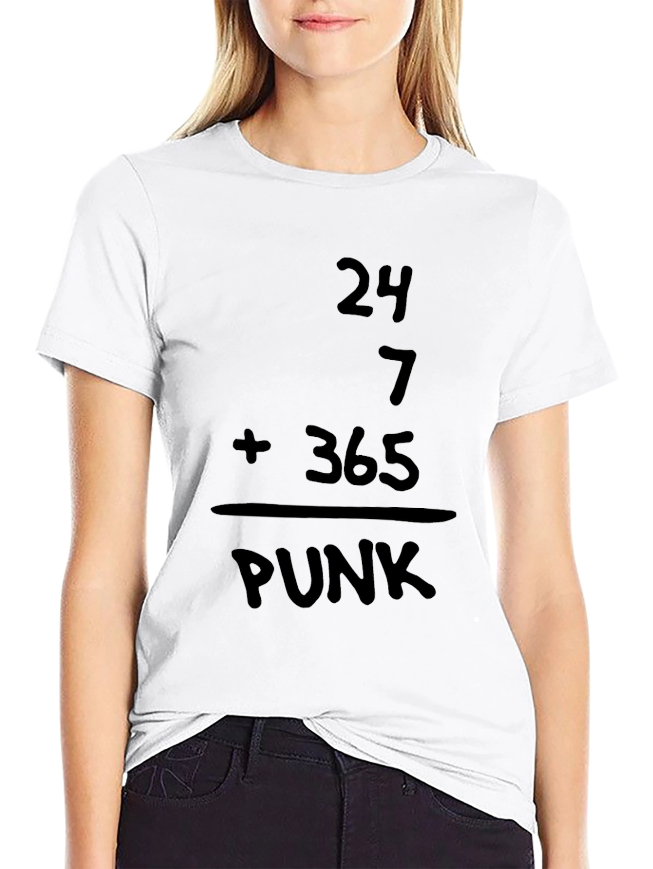 24/7 Punk Graphic T-Shirt - Black Casual Tee