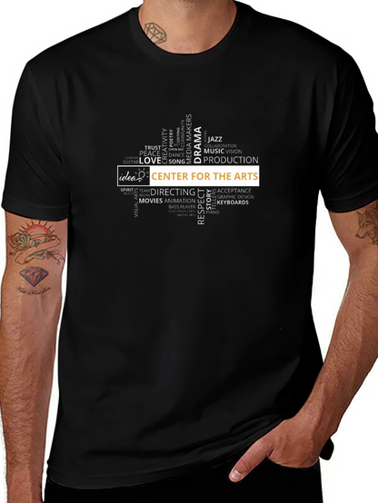 Arts Center Graphic Tee - Black Cotton T-Shirt