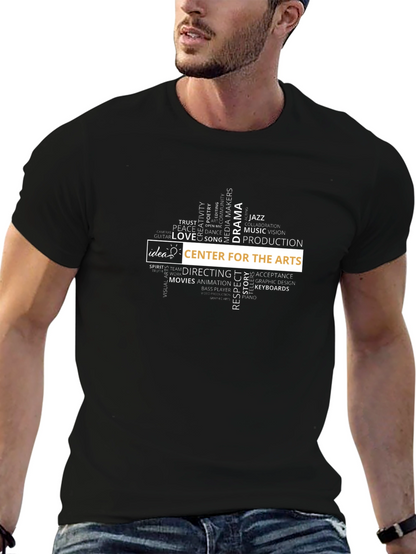 Arts Center Graphic Tee - Black Cotton T-Shirt